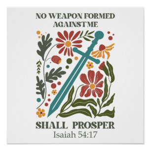 Poster Fleur sauvage de versets bibliques inspirants