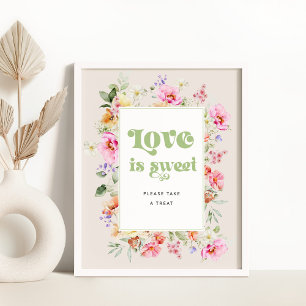 Poster Fleur sauvage douche nuptiale L'amour est doux