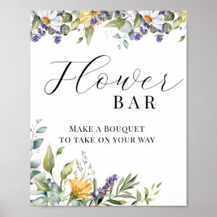 Poster Fleur sauvage en fleurs   Fleur de prairie   Bar d