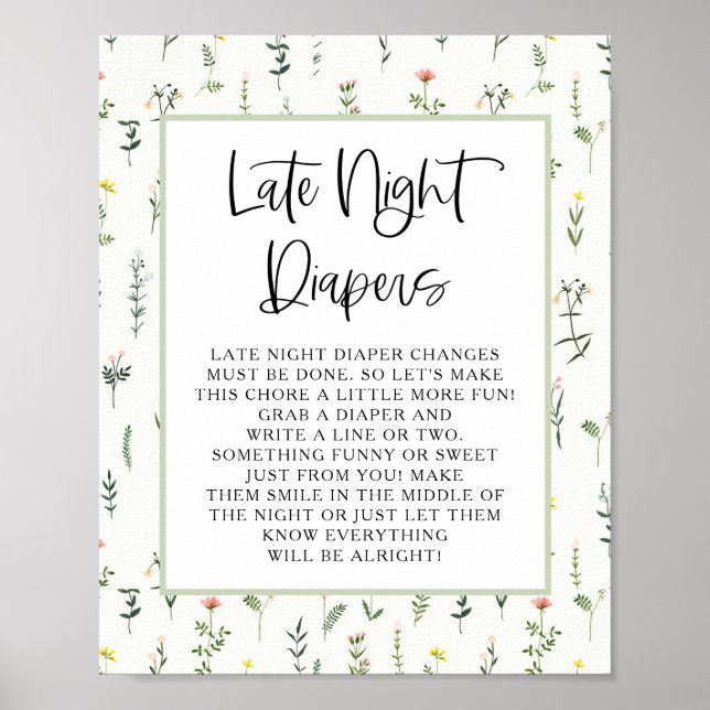 Poster Fleur sauvage Garden Late Night Diapés (Devant)