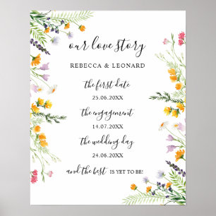 Poster Fleur sauvage histoire d'amour timeline mariage si