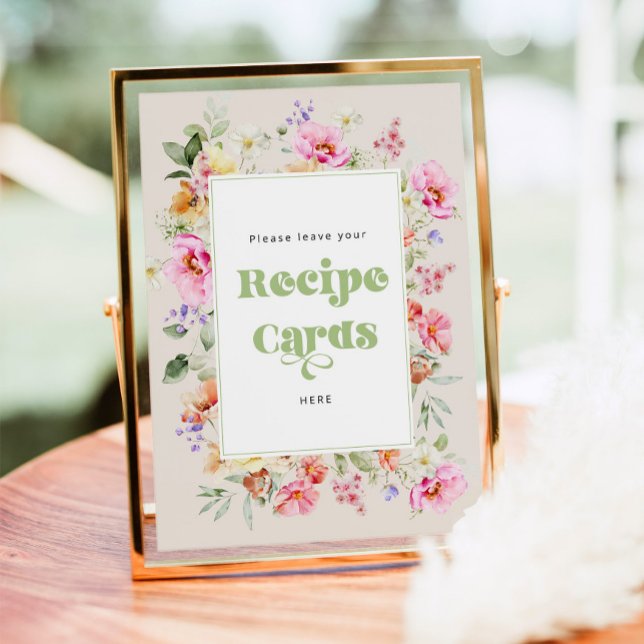 Poster Fleur sauvage laisser votre carte de recette (Créateur téléchargé)