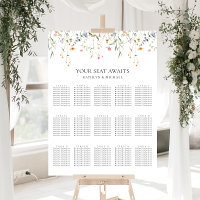 Fleur sauvage minimaliste Mariage 15 Table assise
