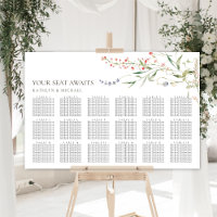 Fleur sauvage minimaliste Mariage 18 Table assise