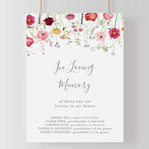 Poster Fleur sauvage Multicolor Simple En Symbole Mémoire