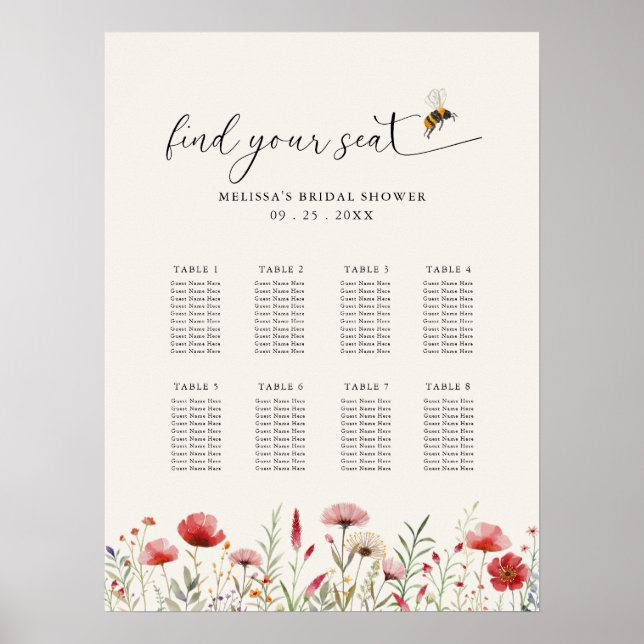 Poster Fleur sauvage Signifie Être Fête des mariées Plan  (Devant)