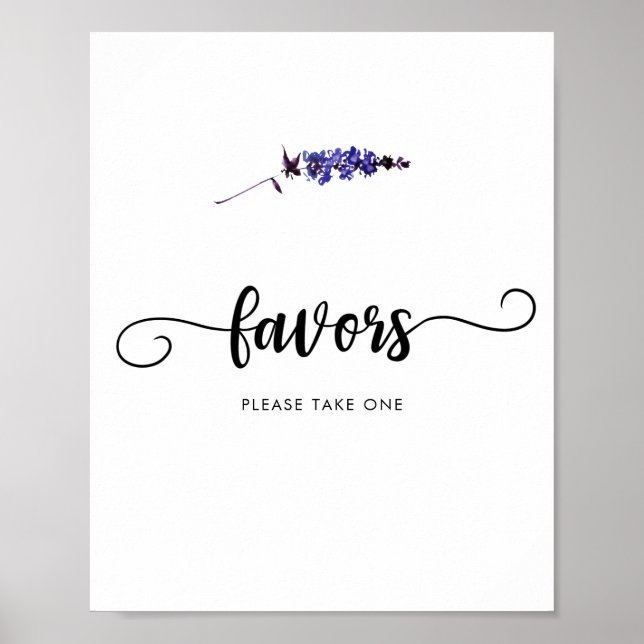 Poster Fleur sauvage simple faveurs S'IL VOUS PLAÎT PREND (Devant)