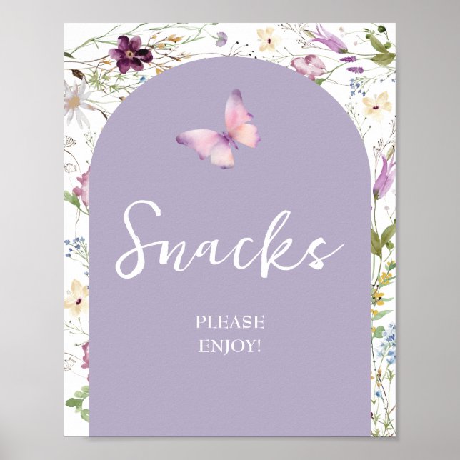 Poster Fleur sauvage Wild ONE Butterfly Garden (Devant)