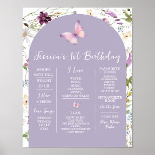 Poster Fleur sauvage Wild ONE Butterfly Garden Jalon