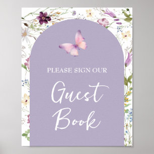 Poster Fleur sauvage Wild ONE Butterfly Garden Livre d'in