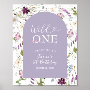 Poster Fleur sauvage Wild ONE Butterfly Garden Party Bien