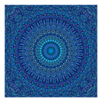 Fleur Spirituelle Bleue Jardin Mandala