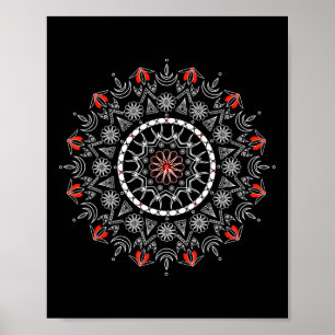 Poster Fleur Spirituelle Femmes Hommes Mandala Yoga Médit