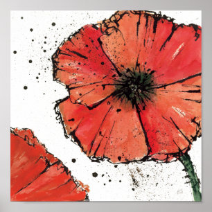 Poster Fleur sur un arrière - plan blanc