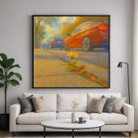 Fleur Urbaine - Peinture Pastel Style Art