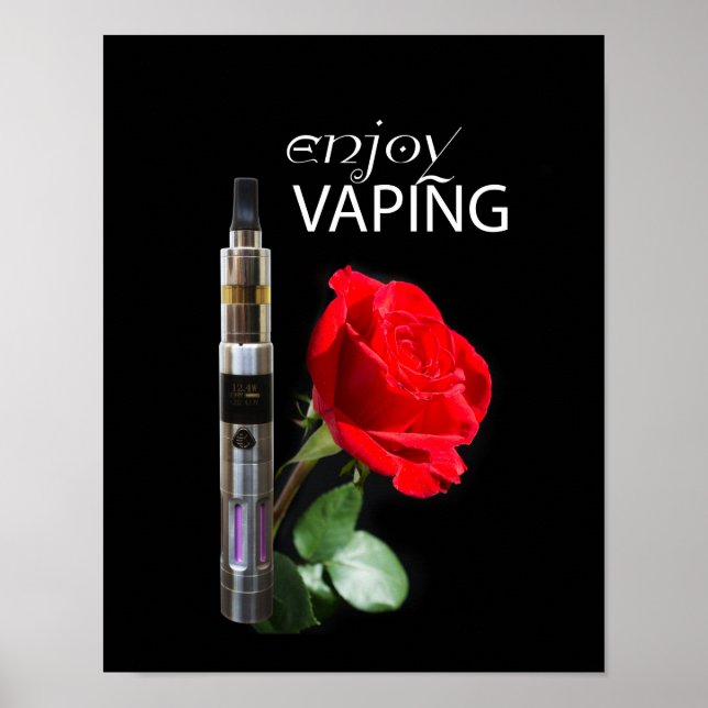 Poster Fleur Vapeur et rose (Devant)