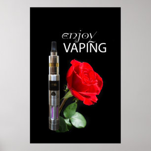 Poster Fleur Vapeur et rose