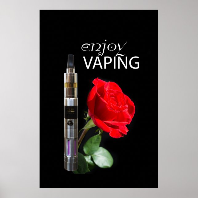 Poster Fleur Vapeur et rose (Devant)