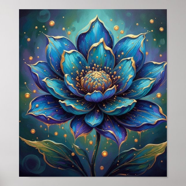 Poster FleurDeLotusBleue (Devant)
