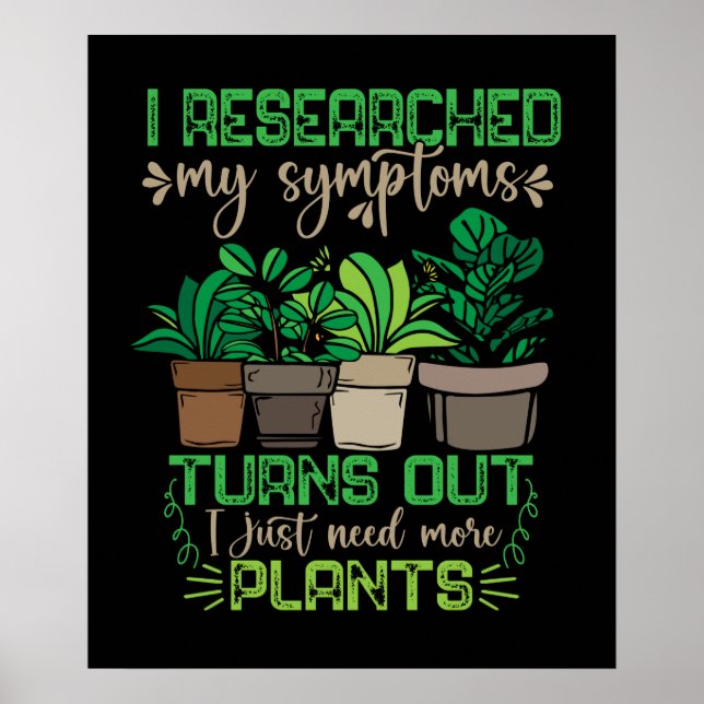 Poster Fleuriste Femmes Drôle Plante Amant Mère Jardinage (Devant)