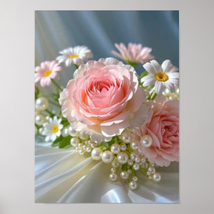 Poster Fleurs à l'élégance extravagante intemporelle