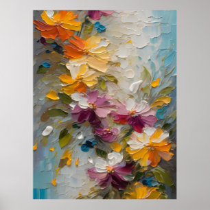 Poster Fleurs Abstraites