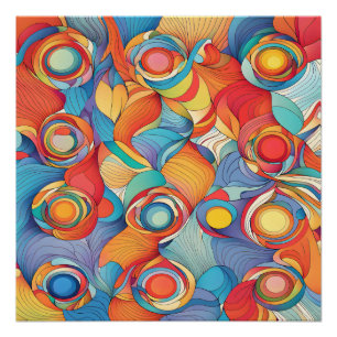 Poster Fleurs Abstraites