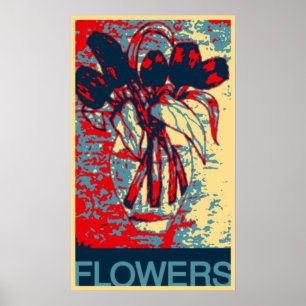 Poster Fleurs Abstraites dans un Vase