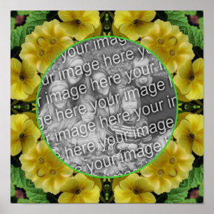 Poster Fleurs Abstraites de Primrose Créez votre propre p