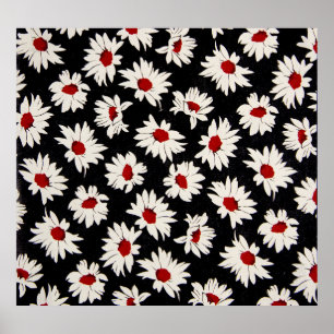 Poster Fleurs Abstraites, motif d'aquarelle d'art.