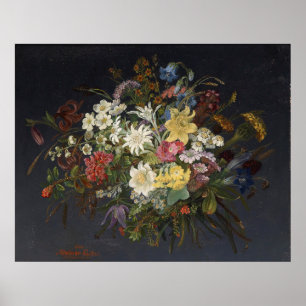 Poster Fleurs alpines Vintages Anna Stainer-Knittel