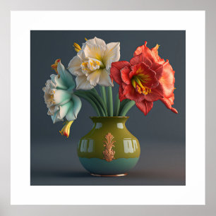 Poster Fleurs Amaryllis