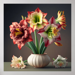 Poster Fleurs Amaryllis