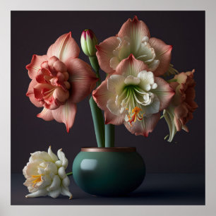 Poster Fleurs Amaryllis