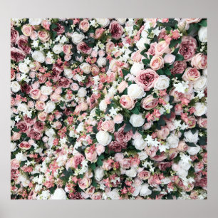 Poster Fleurs artificielles colorées : arrière - plan vib