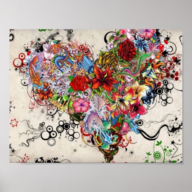 Poster Fleurs artistiques (Devant)