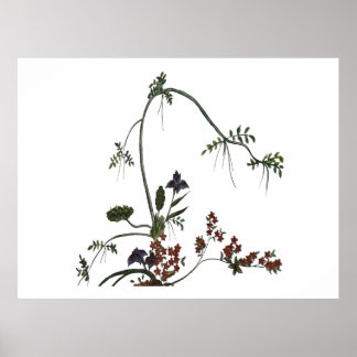 Poster Fleurs Artistiques Fleur Japonaise