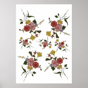 Poster Fleurs Artistiques Japonaises Fleur