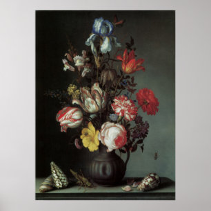 Poster Fleurs baroques vintages par Balthasar van der Ast