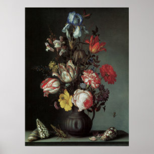 Poster Fleurs baroques vintages par Balthasar van der Ast