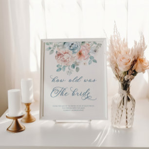 Poster Fleurs bleu poussiéreux Quel âge avait la future m