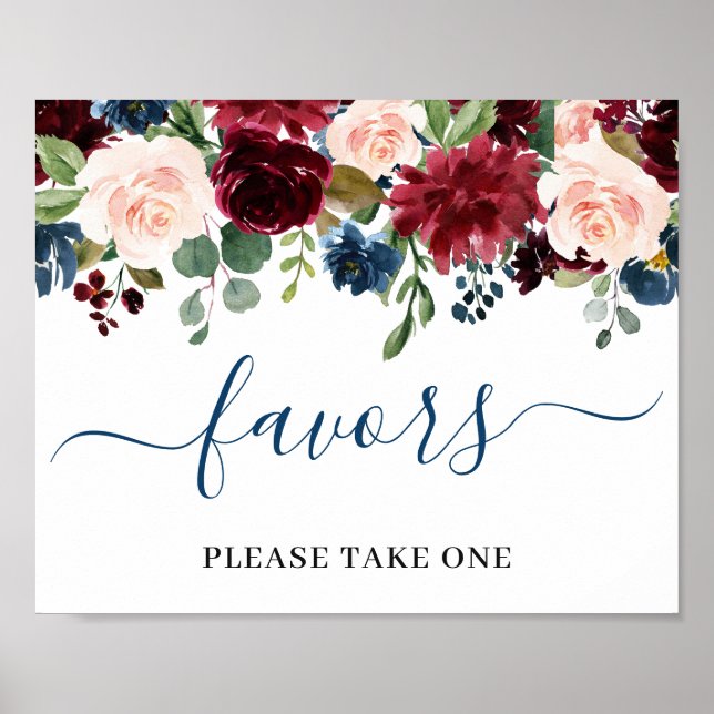 Poster Fleurs bleues de la marine bourguignonne en faveur (Devant)