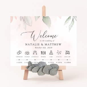 Poster Fleurs bleues, Fleurs roses, Chronologie Mariage