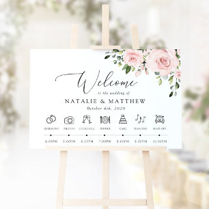 Poster Fleurs bleues, Fleurs roses, Chronologie Mariage