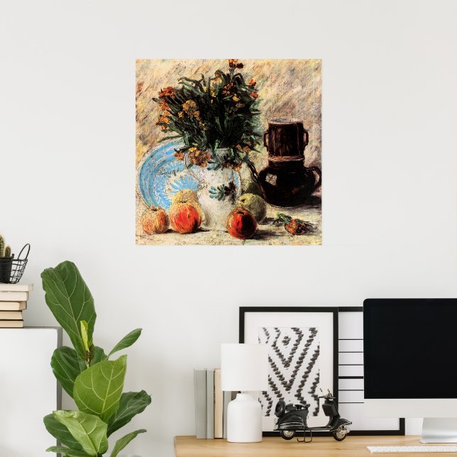 Poster Fleurs, Café et Fruit de Vincent van Gogh (Bureau à domicile)