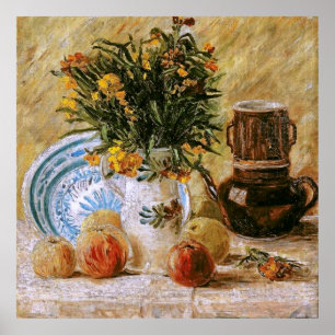 Poster Fleurs Café et Fruit Van Gogh Art