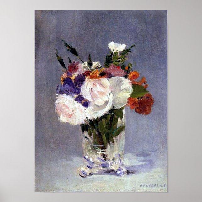 Poster Fleurs dans un Vase de cristal Art (Devant)