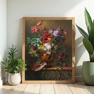Poster Fleurs dans un vase grec par J.J. van Os