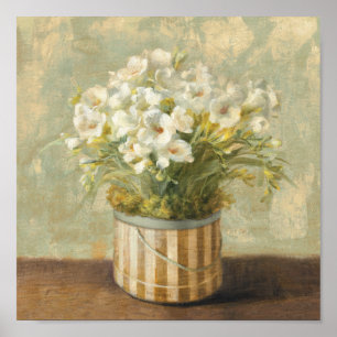 Poster Fleurs dans une boîte de casquette
