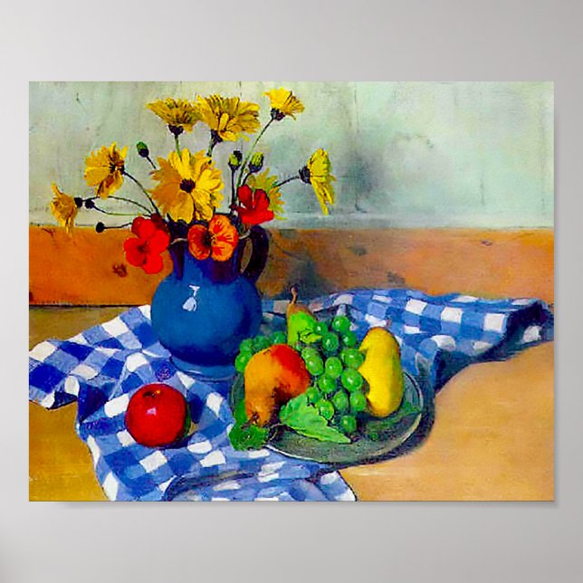 Poster Fleurs dans Vase 1922 par Felix Vallotton (Devant)
